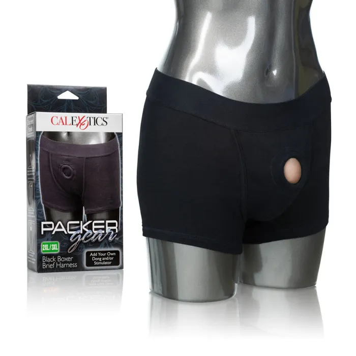Female Sex Toys | CalExotics Packer Gear Black Boxer Brief Harness 2xl/3xl