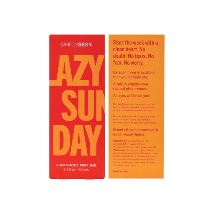 Simply Sexy Lazy Sunday Pheromone Perfume 03oz Simply Sexy Vibrators