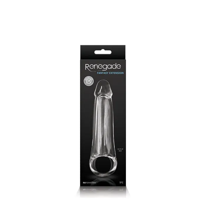 NS Novelties Male Sex Toys Renegade Fantasy Extension Small Clear