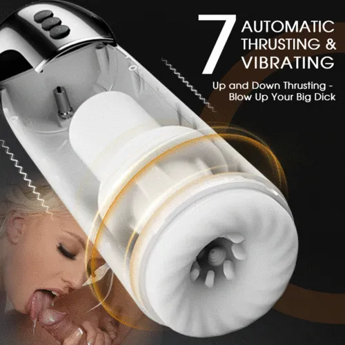 NyoKii Pre Order Male Sex Toys Wearable 7 Thrusting Vibrating Heating Male Masturbator