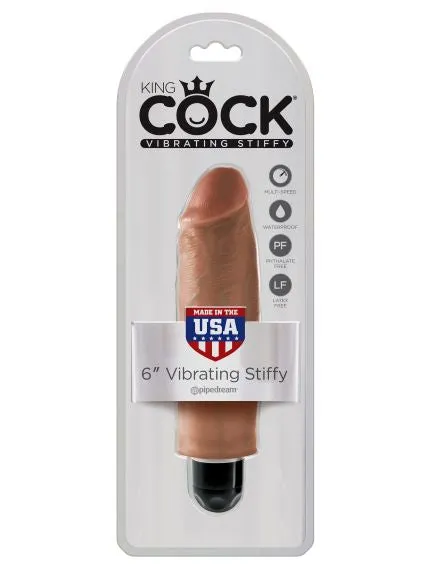 Dildos Pipedream Products King Cock 6 Vibrating Stiffy Tan 