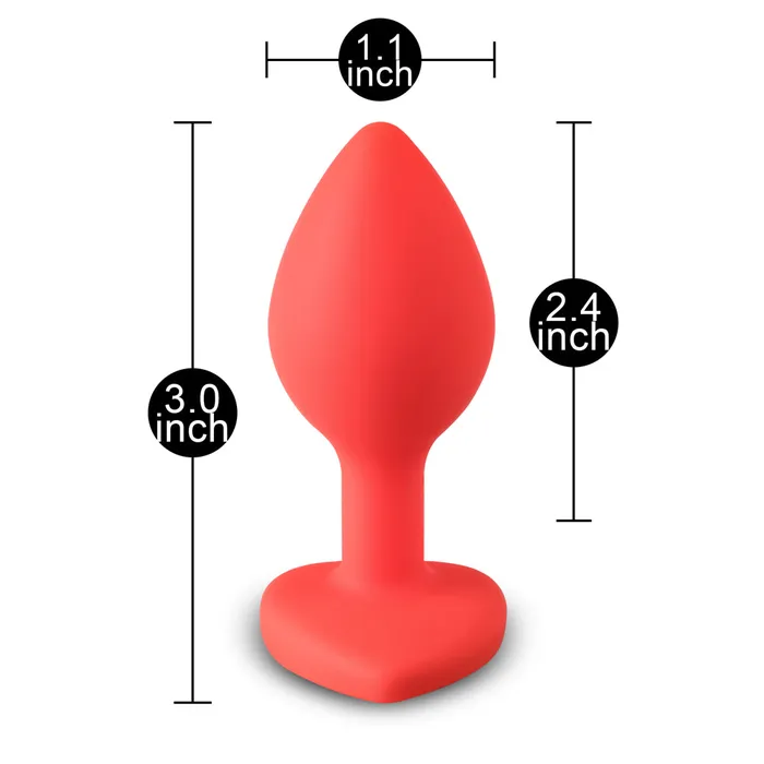 Pleasuremalta Male Sex Toys Heart Shape Diamond Small Size Anal Plug