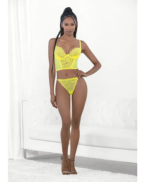 Escante Female Sex Toys Neon Lace Corset Top Wring Accent Panty Neon Lime Escante Female Sex Toys Neon Lace Corset Top Wring Accent Panty Neon Lime